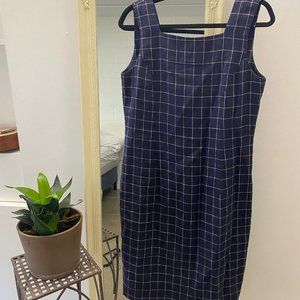 Brooks Brothers Square Neck Linen Dress